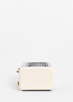 Toast Retro - Double Grille-Pain À Fentes Larges - Blanc Cassé