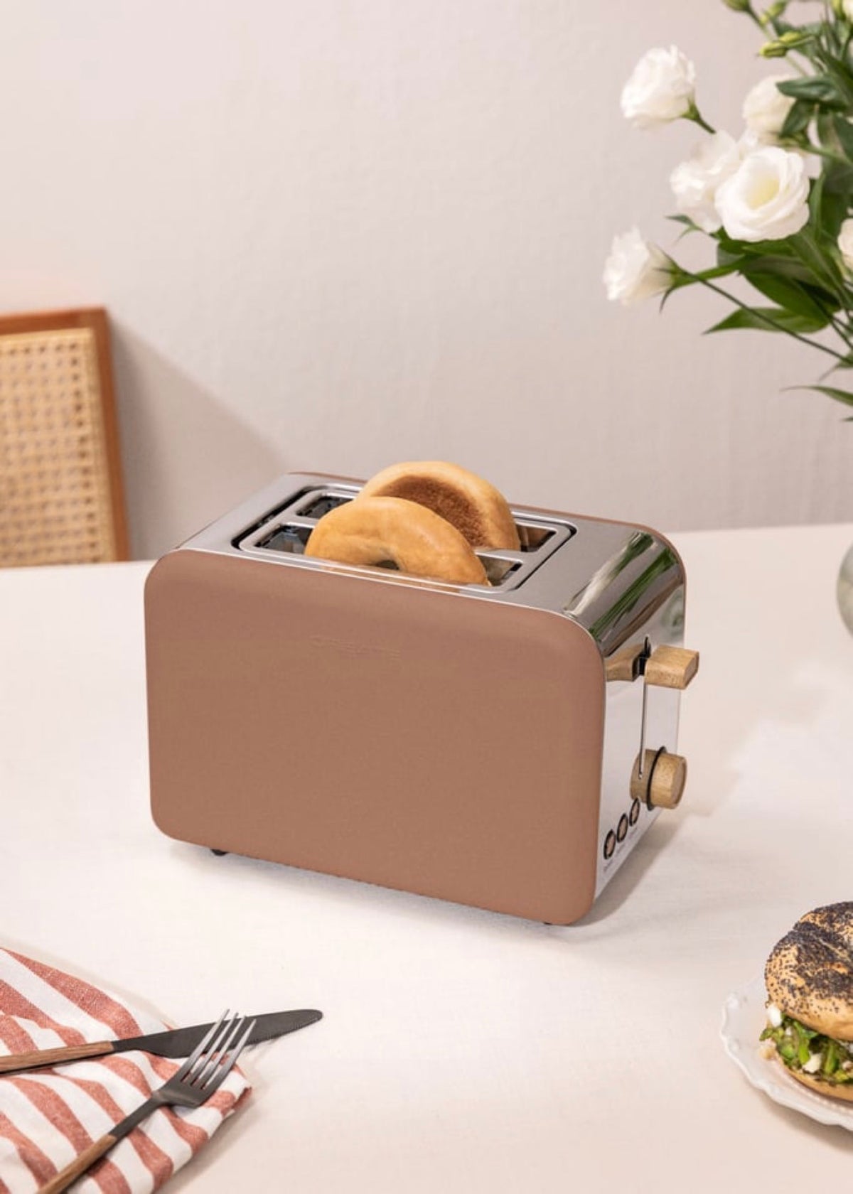 Toast Retro - Petit Grille-Pain À Fentes Larges - Moka