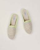 Mule homme laine, beige jaune fluo Angarde Packshot haut