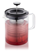 T-Prep - Tetera, 0,8 L - Negro/Transparente