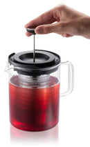 T-Prep - Tetera, 0,8 L - Negro/Transparente