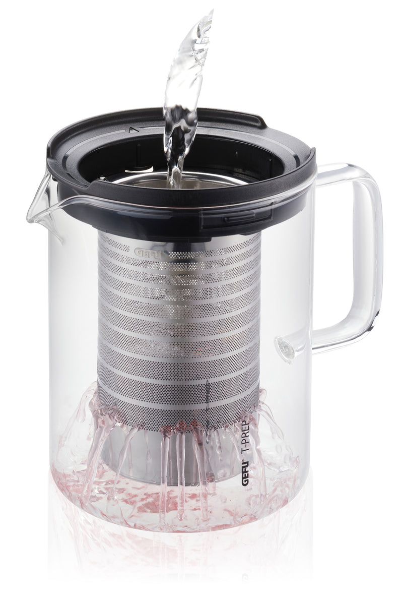 T-Prep - Tetera, 0,8 L - Negro/Transparente