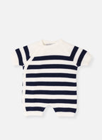 Combi - Short Marinière - Écru À Rayures Marines