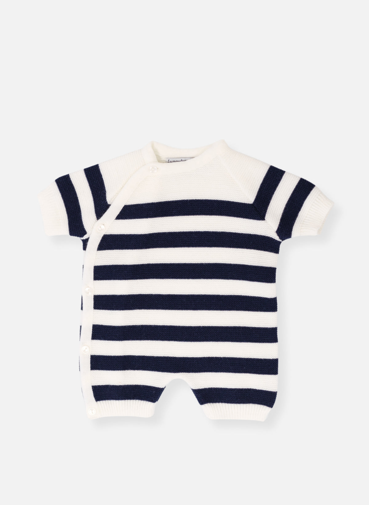 Combi - Short Marinière - Écru À Rayures Marines