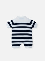 Combi - Short Marinière - Écru À Rayures Marines