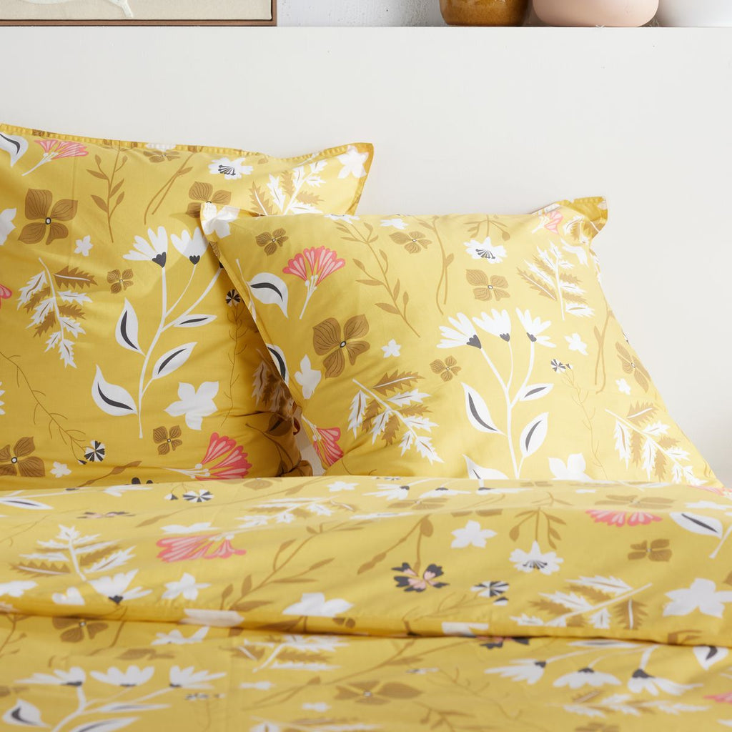 Sunshine - Juego De Cama Estampado 18.7 - Amarillo