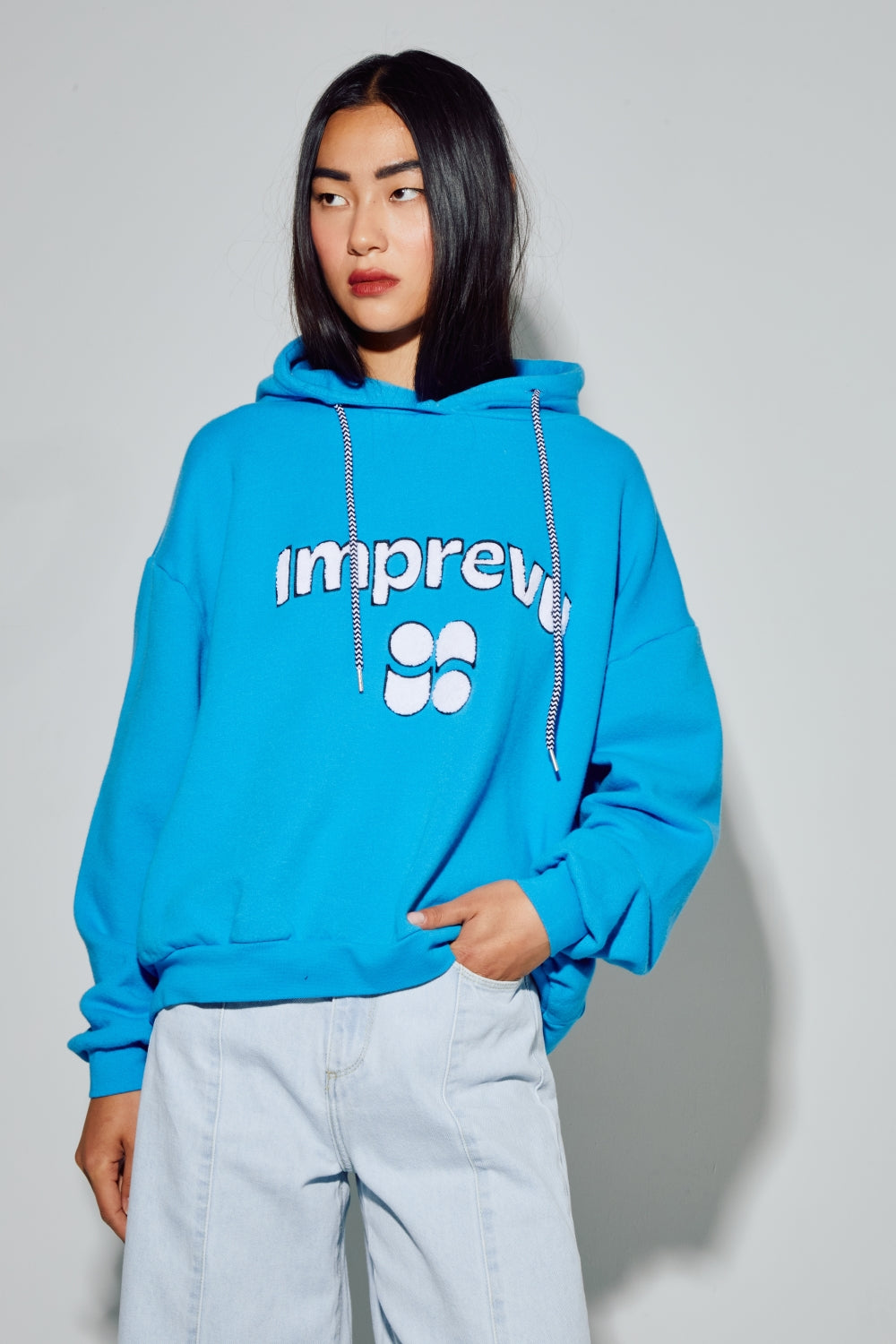Sweatshirt Kira Collège Electric Blue, Fabriqué Au Portugal