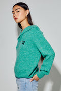 Sweatshirt Nola Alpaga Green Fabriqué En Italie