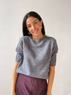 Gray Knitted T-Shirt