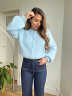 Prenda de punto de lana Bianca azul glaciar