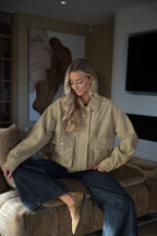 Rebeca Beige - Suede Jacket
