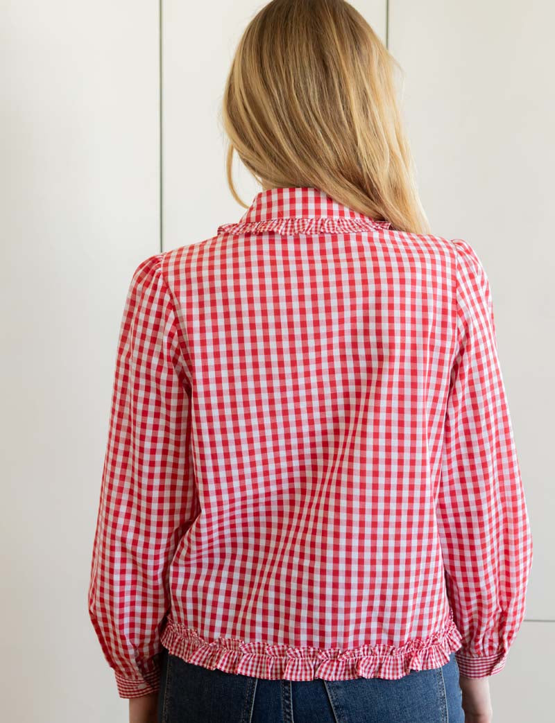 Sana Red Gingham Shirt