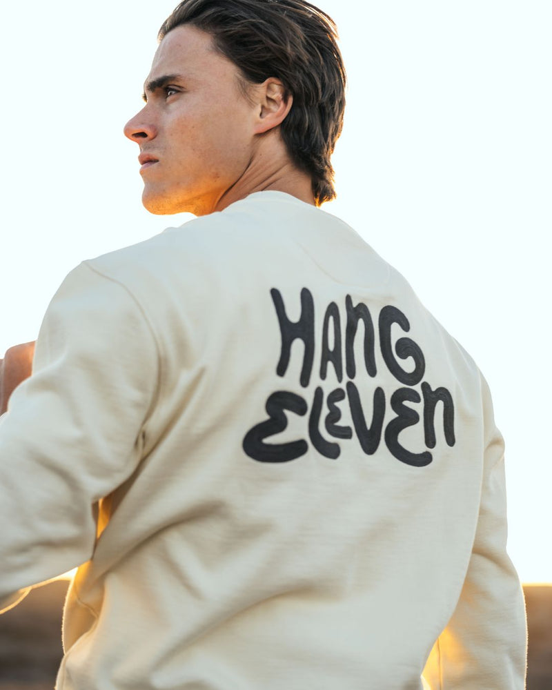 Pull Col Rond Brand - Sand