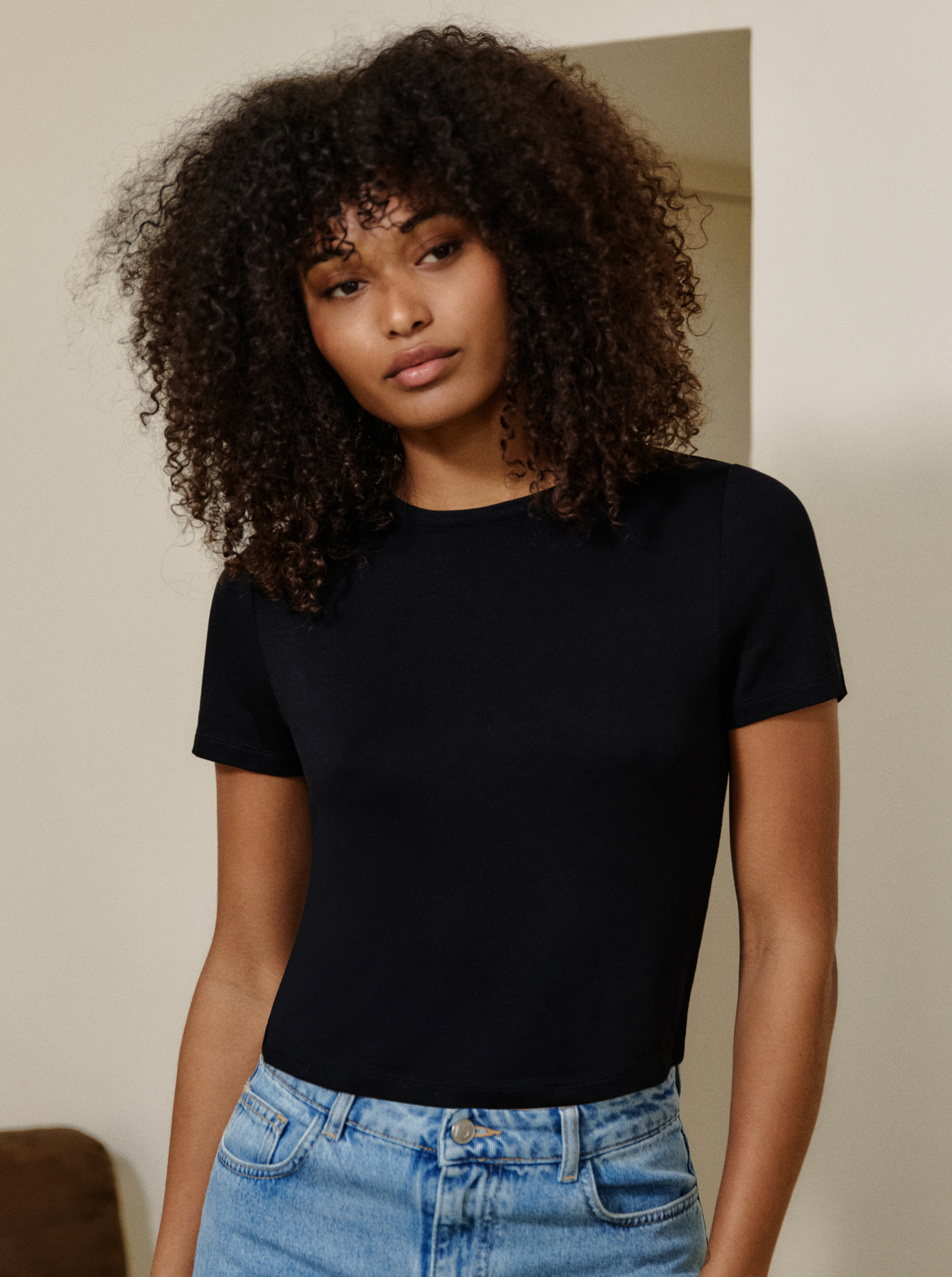 New Deep Black T-Shirt | NOO