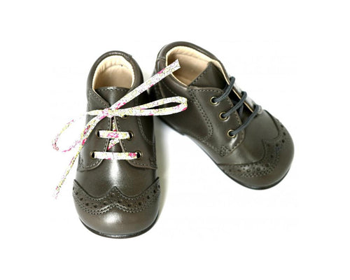 Chaussures Bottillons Adonis Bout Golf - Cuir Gris Taupe - Mixte