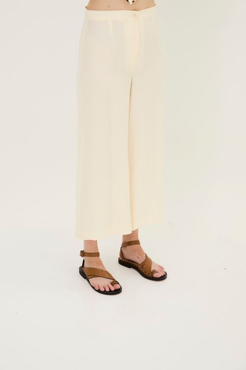 Pantalon Chine Jade Écru