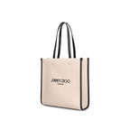 Jimmy Choo - Bolso tote mediano con logo - Mujeres - Beige