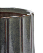 Glazed Shades – Blumentopf – S – Steingut – Blau