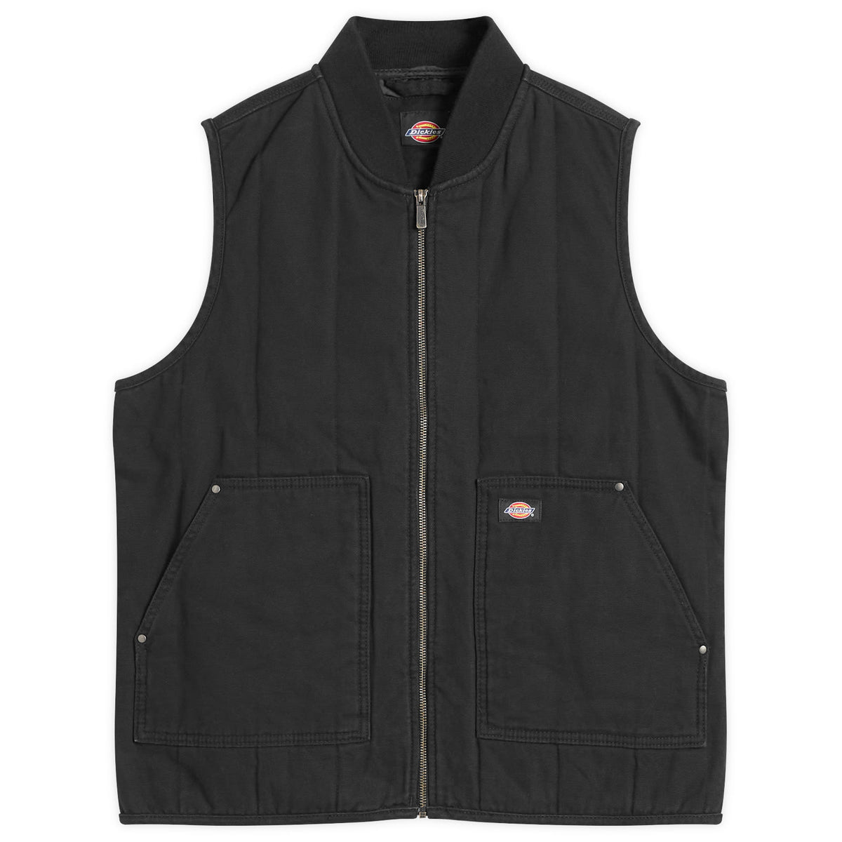 Canvas Quilted Gilet - Black - Men
