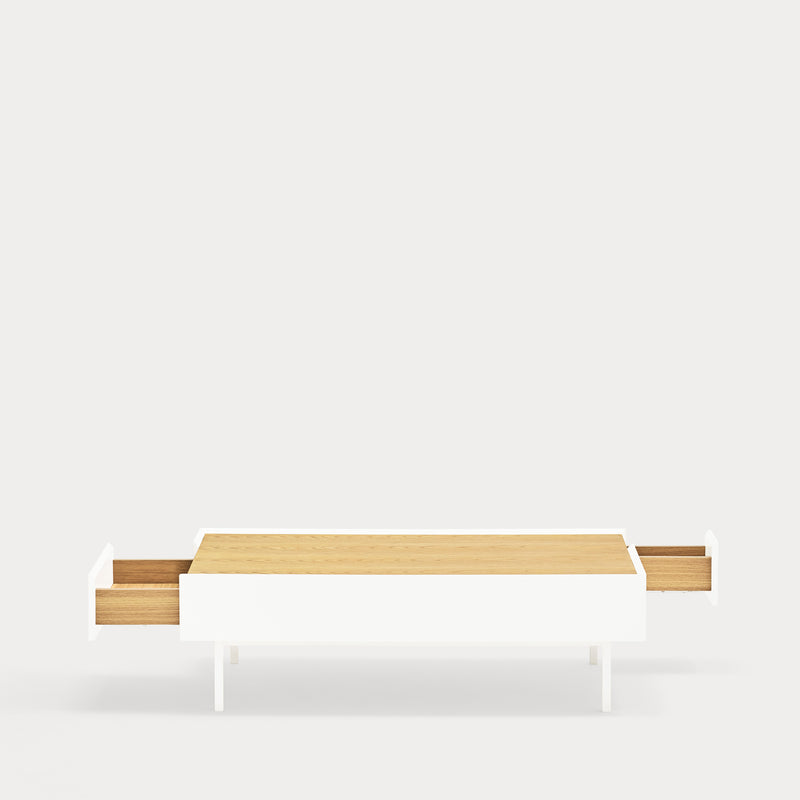 Arista - Table Basse - Blanc & Chêne