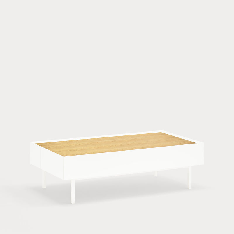 Arista - Table Basse - Blanc & Chêne