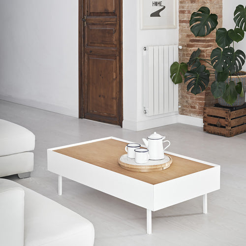 Arista - Table Basse - Blanc & Chêne
