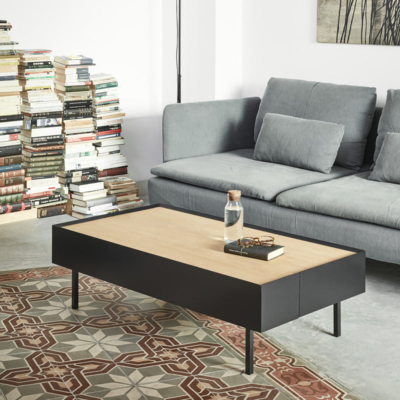 Arista - Table Basse - Noir & Chêne