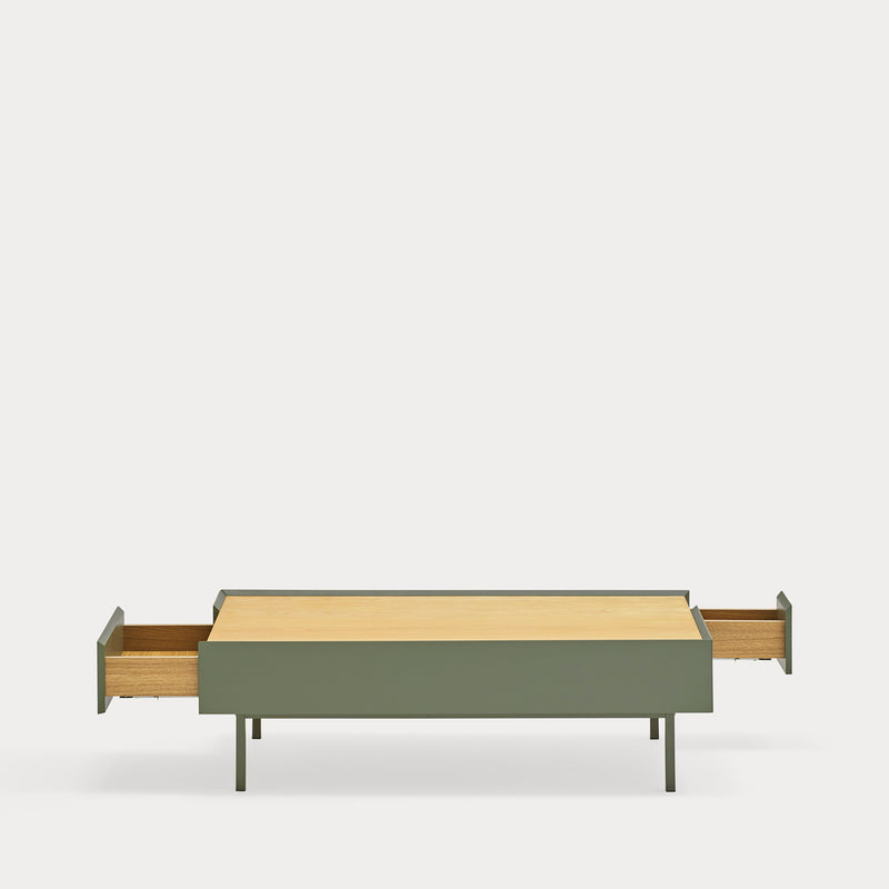 Arista - Table Basse - Vert & Chêne