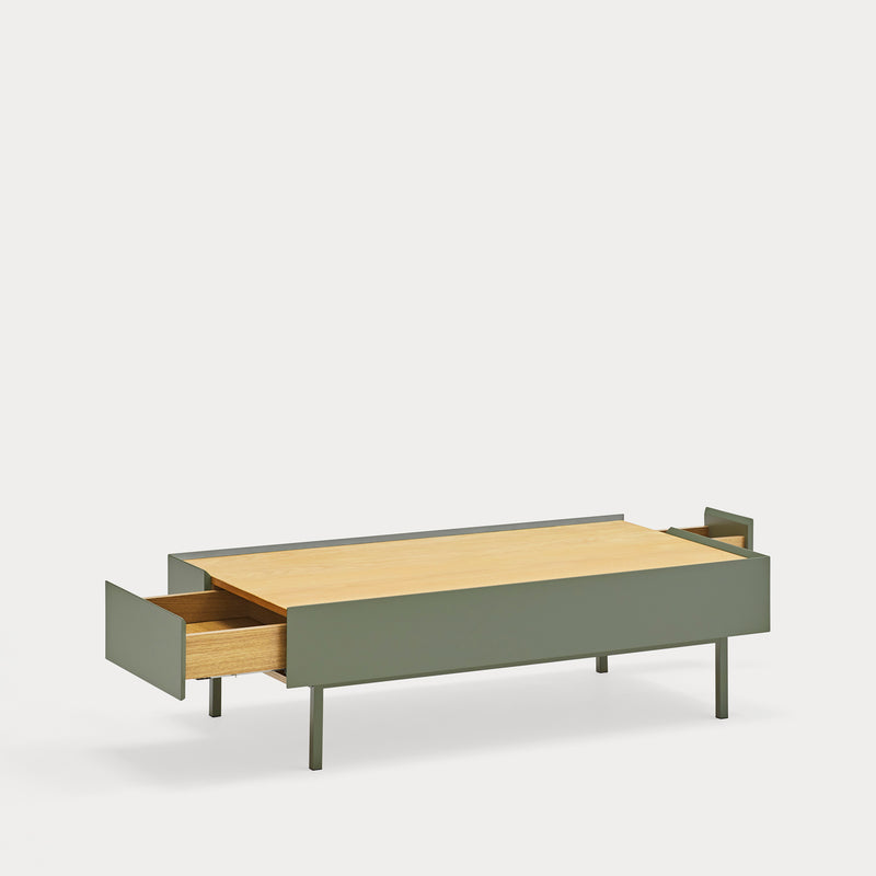 Arista - Table Basse - Vert & Chêne