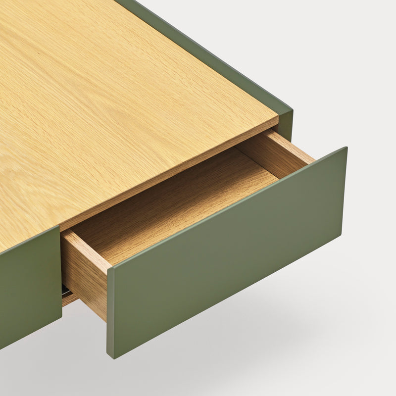 Arista - Table Basse - Vert & Chêne