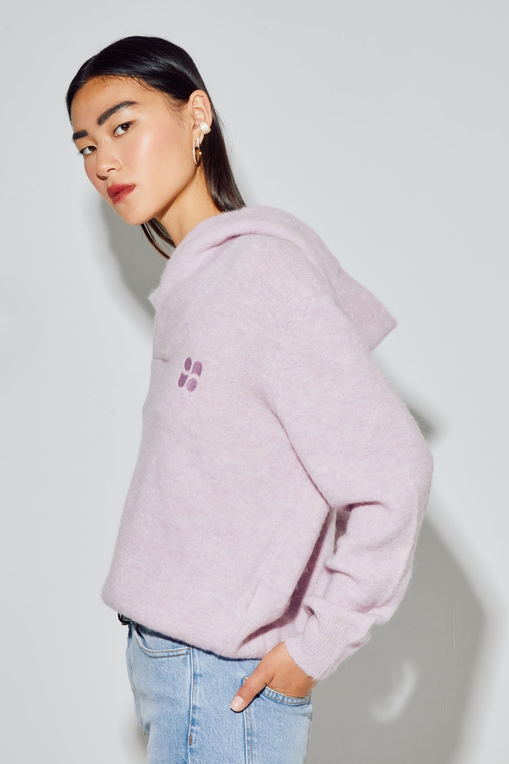 Le Sweatshirt Eddie Broderie Leo Black