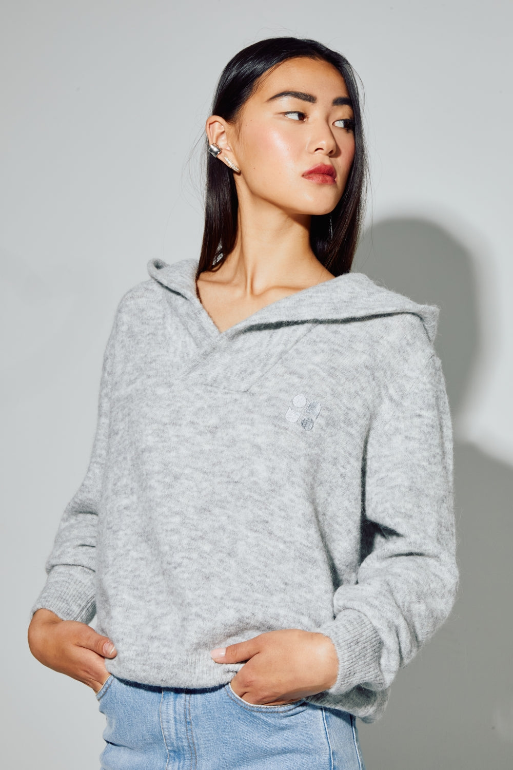 Le Sweatshirt Eddie Broderie Leo Black