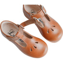 Bertille Girls' Soft Velcro Shoes - Camel Leather - Girls