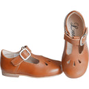 Bertille Girls' Soft Velcro Shoes - Camel Leather - Girls