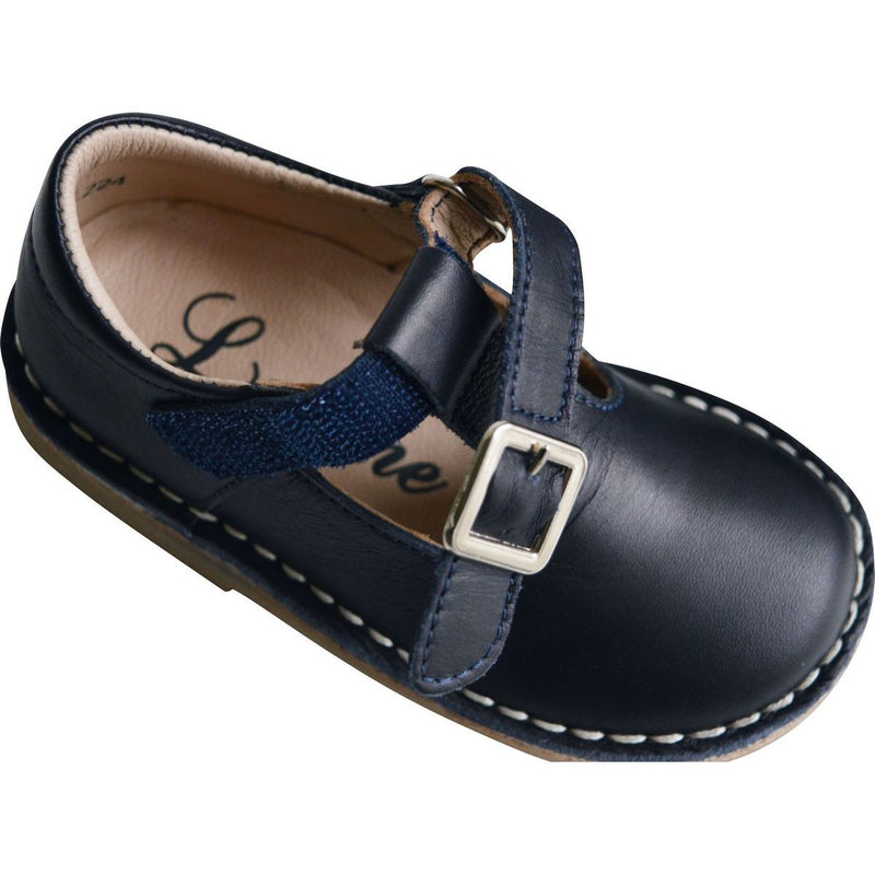 Chaussures Souples Mixtes À Scratch Aramis - Cuir Marine - Mixte
