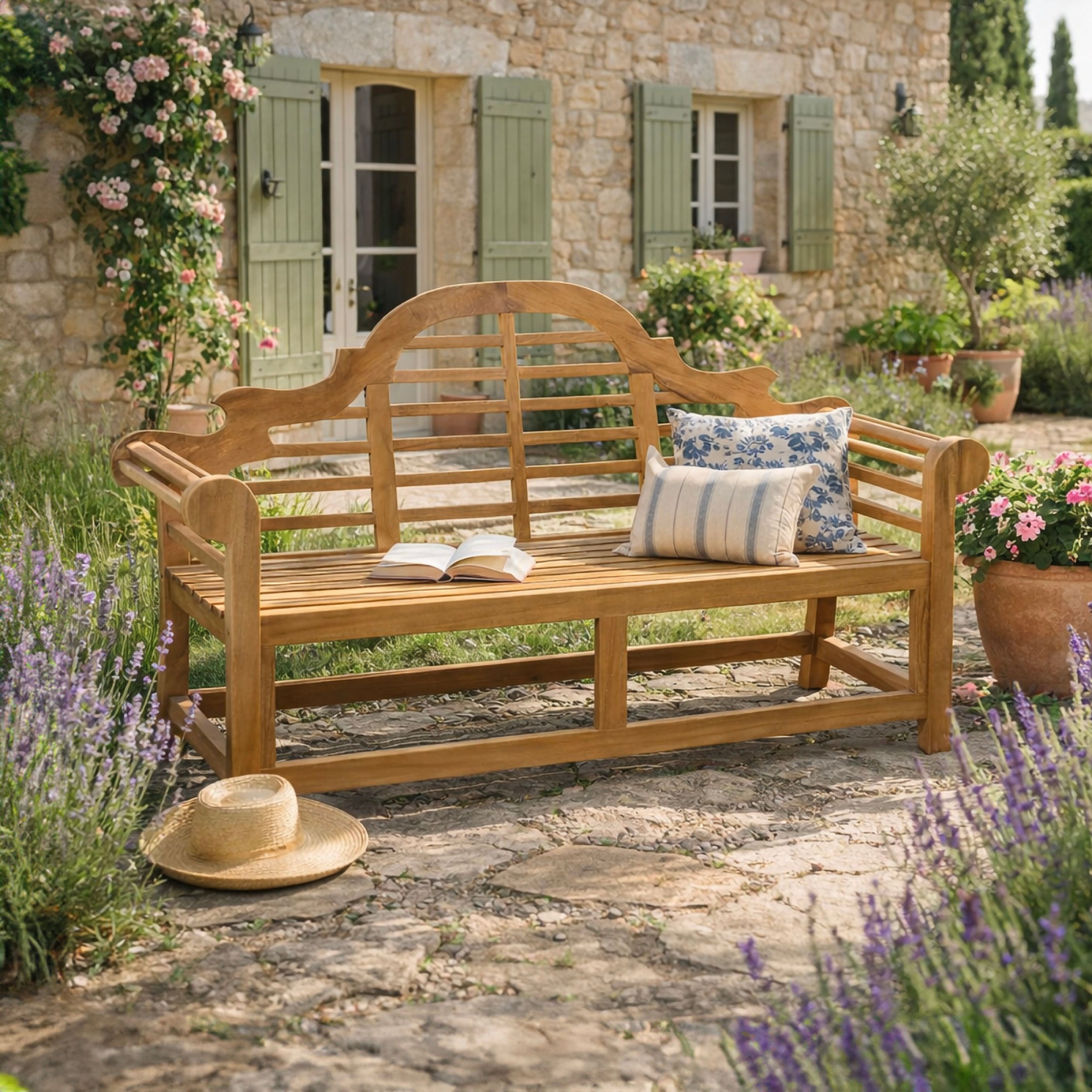 Gardena - Banc De Jardin En Teck Massif - Naturel