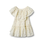 Vestido Mordida - Flores azules - Relleno