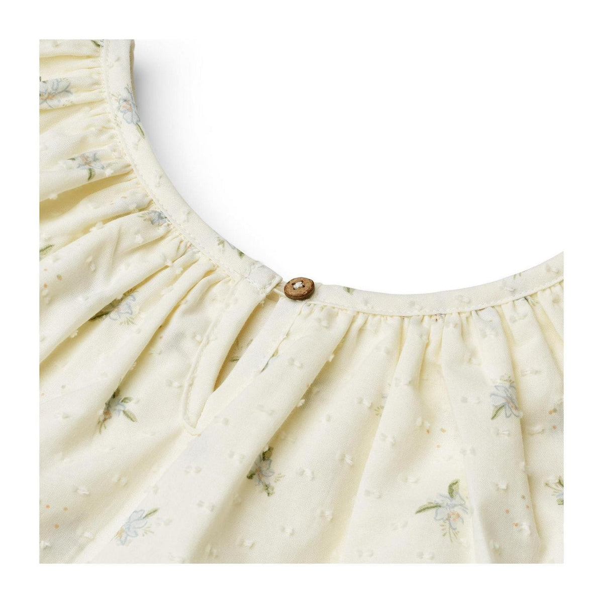 Vestido Mordida - Flores azules - Relleno