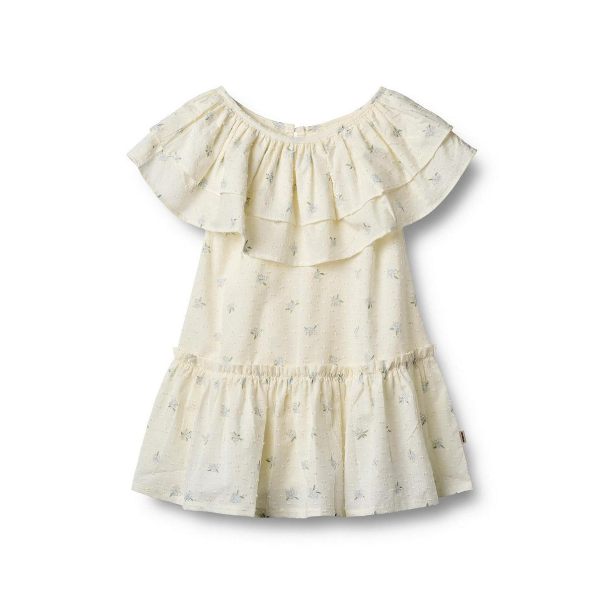 Vestido Mordida - Flores azules - Relleno