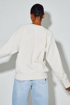 Cardigan Mira Alpaga Beige Fabriqué En Italie