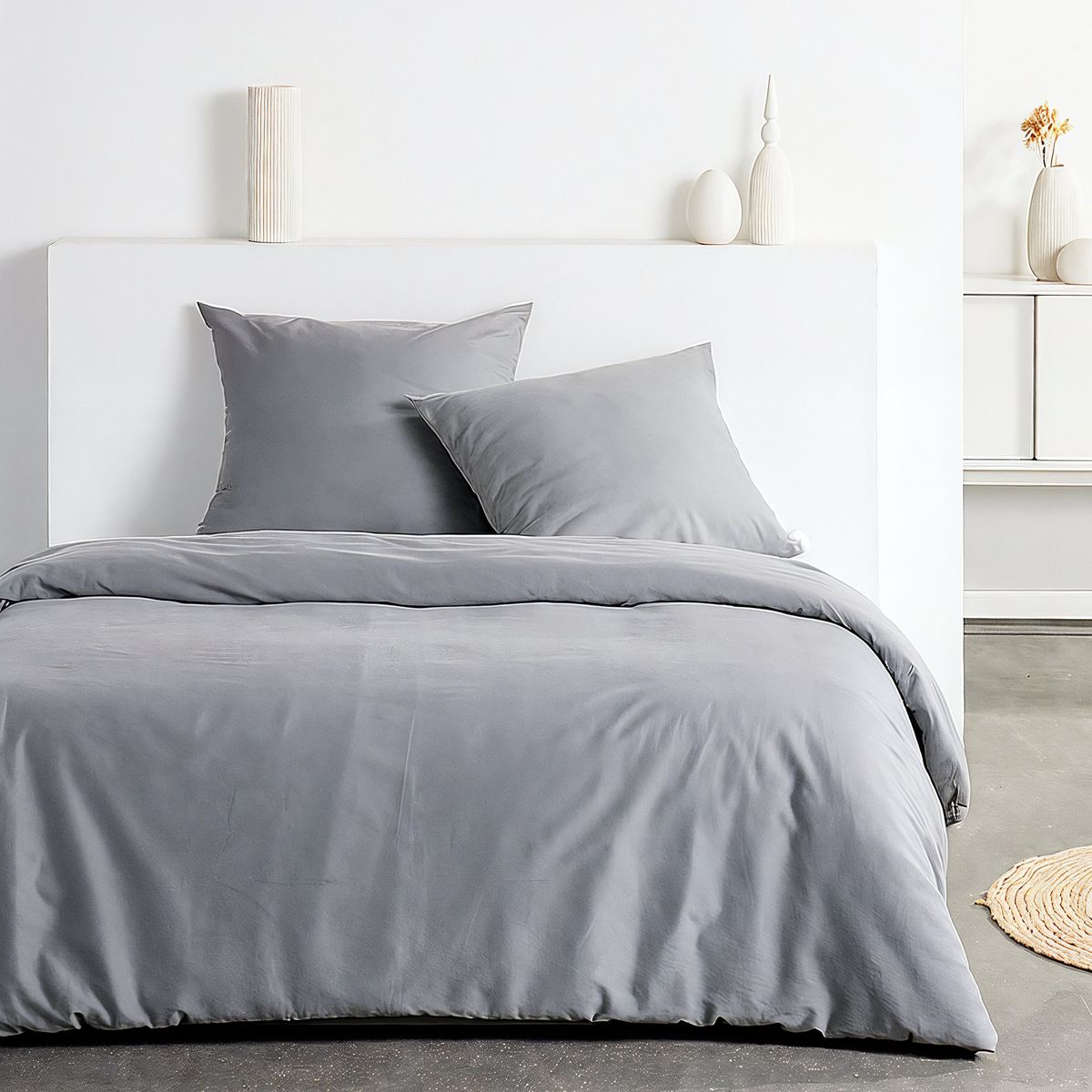 Textured Effect Set - Bed Set - Grey