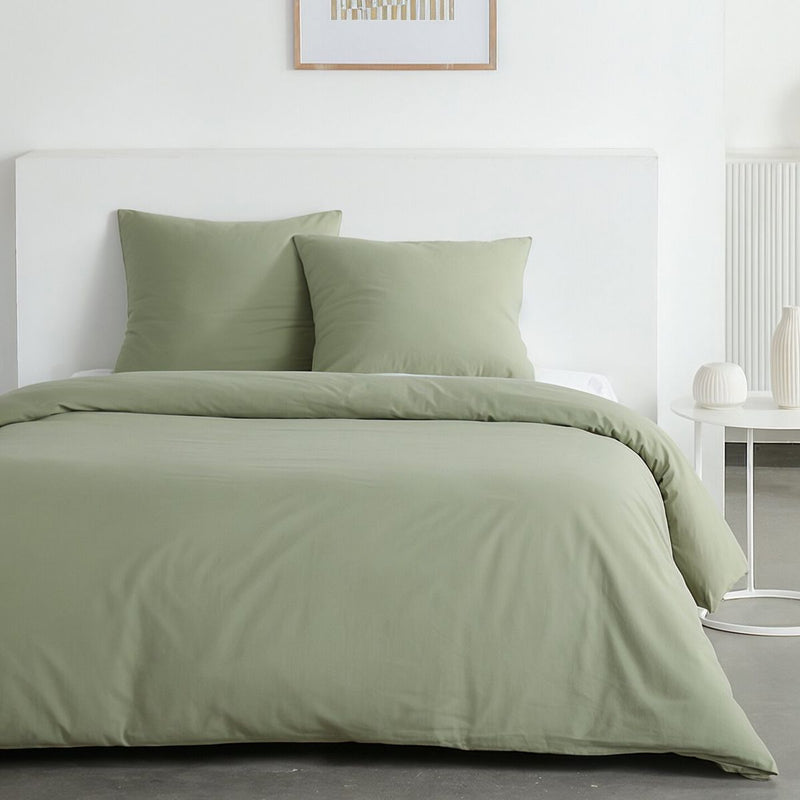 Parure De Lit - Parure Effet Lavé - Vert
