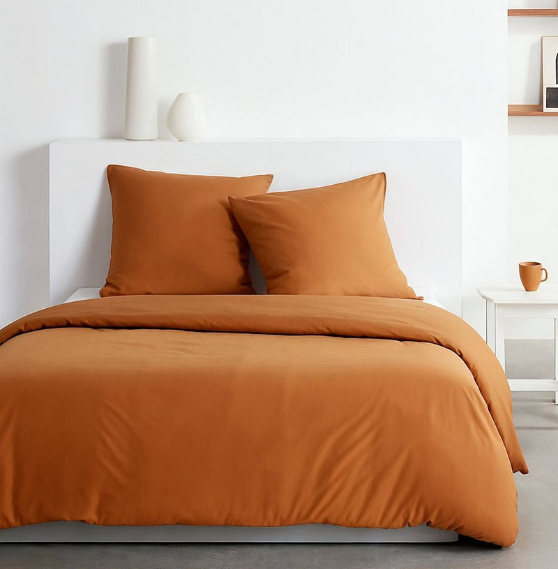 Parure De Lit - Parure Effet Lavé - Marron