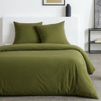 Juego Efecto Textura - Juego De Cama - Verde Oscuro