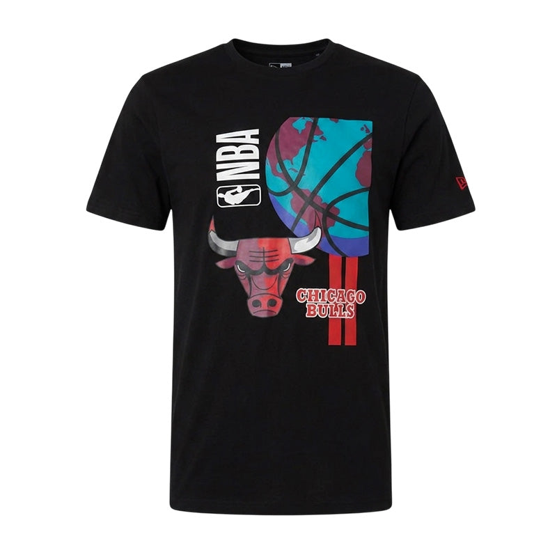Tee-Shirt New Era Chicago Bulls Nba Globe Logo