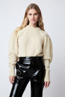 PULL CARLA LIGHT MOHAIR BANANA