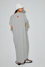Maxi Robe Dua Rayures Noires, Fabriquée Au Portugal