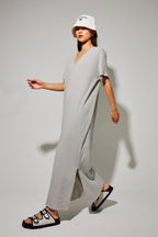 Maxi Robe Dua Rayures Noires, Fabriquée Au Portugal