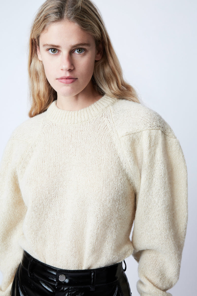 PULL CARLA LIGHT MOHAIR BANANA