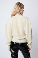 PULL CARLA LIGHT MOHAIR BANANA